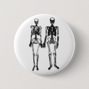 Badge Rond 5 Cm Couples squelettiques