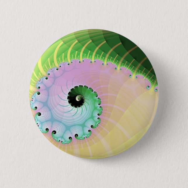 Badge Rond 5 Cm Courbe spirale (Devant)