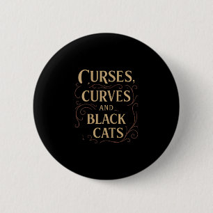Badge Rond 5 Cm Courbes d'Halloween