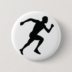 Badge Rond 5 Cm Coureur