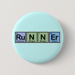 Badge Rond 5 Cm Coureur fait d'éléments