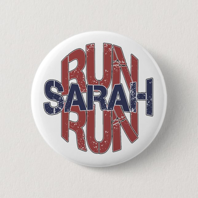 Badge Rond 5 Cm Courez les boutons de course de Sarah (Devant)