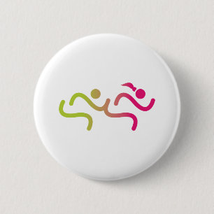 Badge Rond 5 Cm Courir Des Filles Pour Toujours