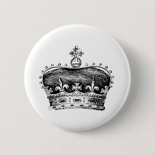 Badge Rond 5 Cm Couronne