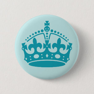 Badge Rond 5 Cm Couronne britannique royale