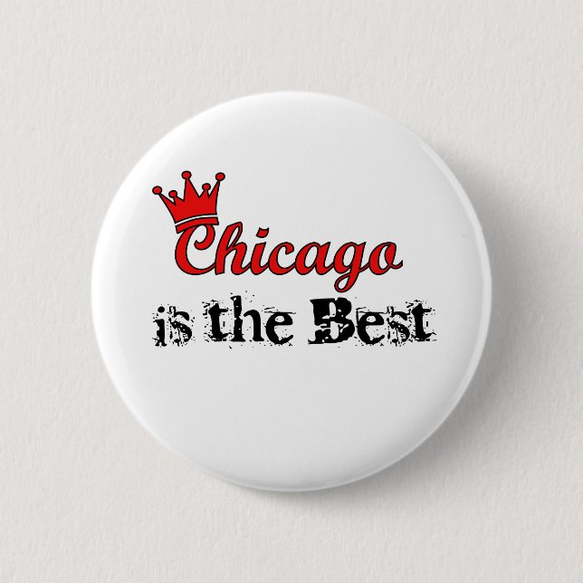 Badge Rond 5 Cm Couronne Chicago (Devant)
