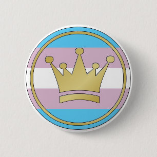 Badge Rond 5 Cm Couronne de fierté de transsexuel