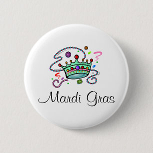 Badge Rond 5 Cm Couronne de mardi gras