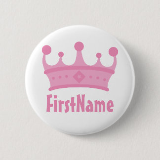 Badge Rond 5 Cm Couronne de nom personnalisé
