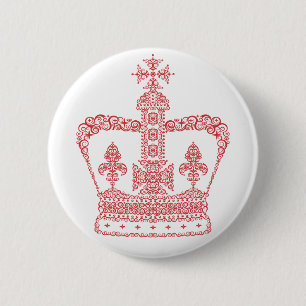 Badge Rond 5 Cm Couronne de roi ou de Reine