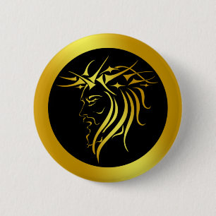 BADGE ROND 5 CM COURONNE DES ÉPINES