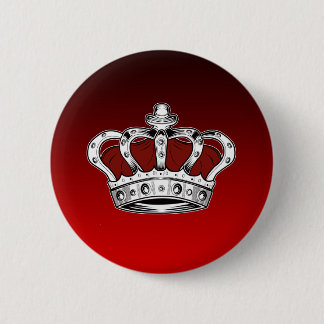 Badge Rond 5 Cm Couronne Royale Rouge Noir Dégradé Rouge