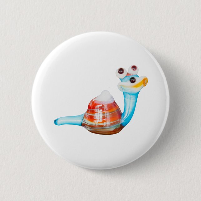 BADGE ROND 5 CM COURRIEL EN VERRE SOURIANT (Devant)