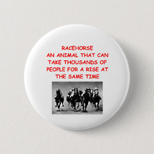 Badge Rond 5 Cm course de chevaux