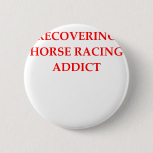 Badge Rond 5 Cm course de chevaux