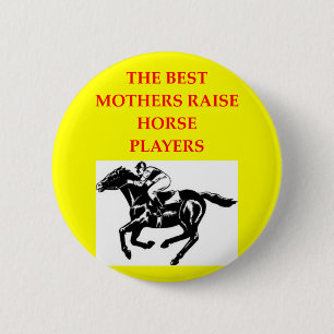Badge Rond 5 Cm course de chevaux