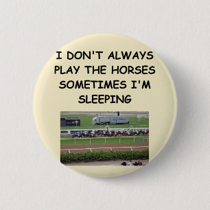 Badge Rond 5 Cm course de chevaux