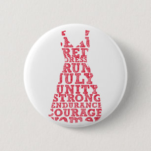 Badge Rond 5 Cm Course rouge de robe