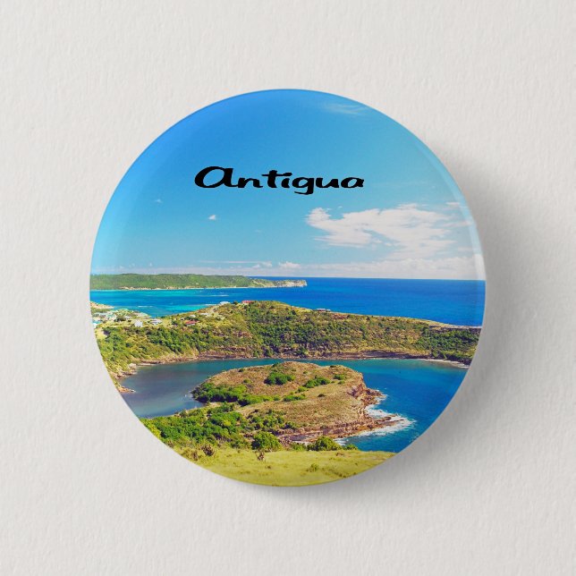Badge Rond 5 Cm Courses de voilier de l'Antigua (Devant)
