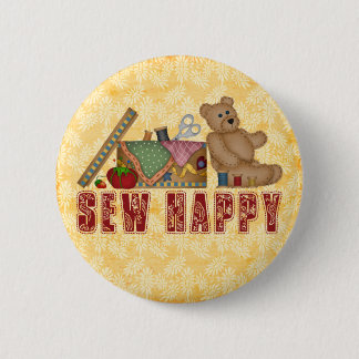 Badge Rond 5 Cm Cousez heureux