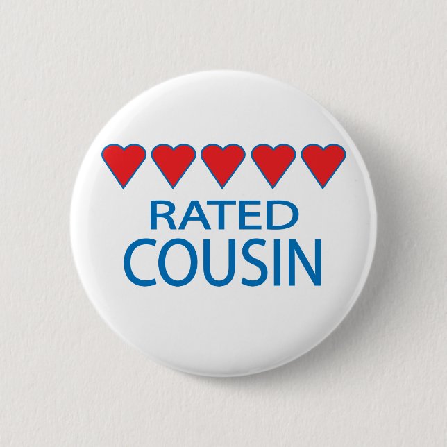 Badge Rond 5 Cm Cousin aux cinq coeurs (Devant)