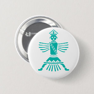 Badge Rond 5 Cm couteau turquoise