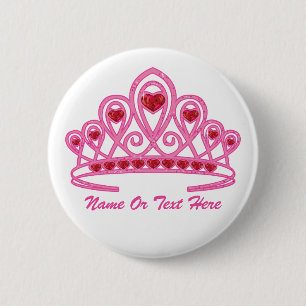 Badge Rond 5 Cm Coutume de couronne de beauté