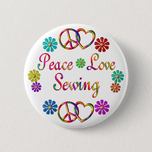 BADGE ROND 5 CM COUTURE D'AMOUR DE PAIX