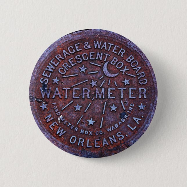 Badge Rond 5 Cm Couverture de trou d'homme 3 (Devant)