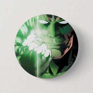 Badge Rond 5 Cm Couverture haute de fin verte de lanterne