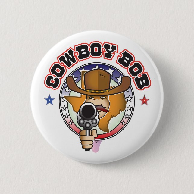 BADGE ROND 5 CM COWBOY BOB (Devant)