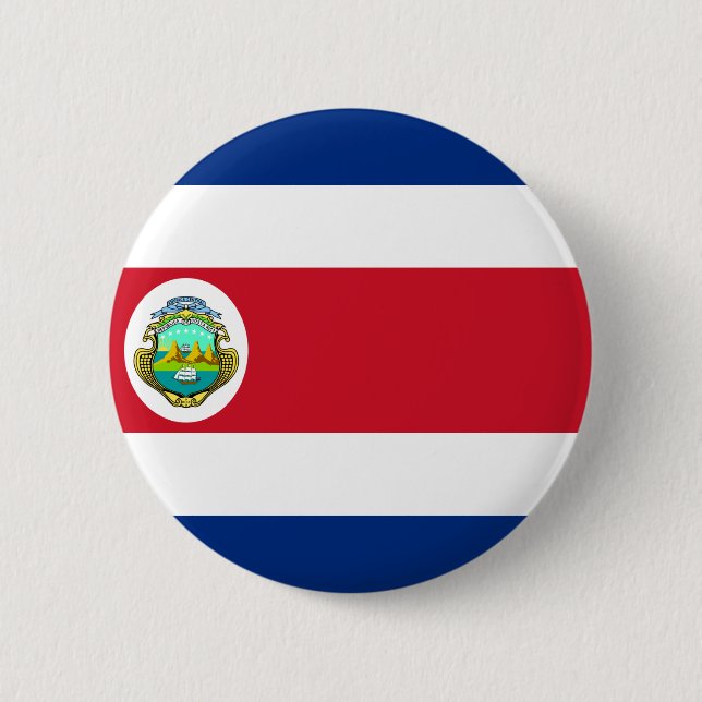 Badge Rond 5 Cm CR de drapeau du Costa Rica (Devant)