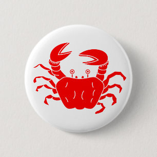 Badge Rond 5 Cm Crabe