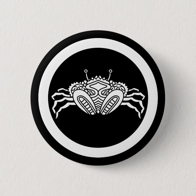 Badge Rond 5 Cm Crabe de mer en cercle (Devant)