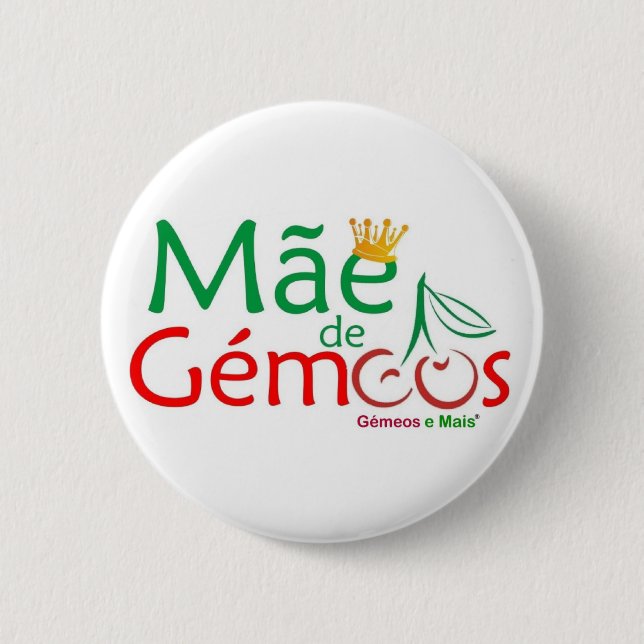 Badge Rond 5 Cm Crachat Mère de Jumeaux (Devant)