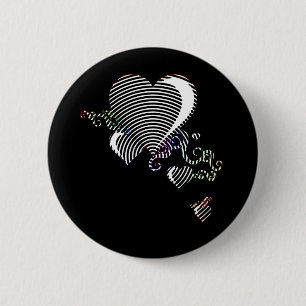 Badge Rond 5 Cm cracher les coeurs