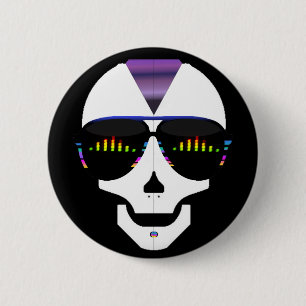 Badge Rond 5 Cm Crâne