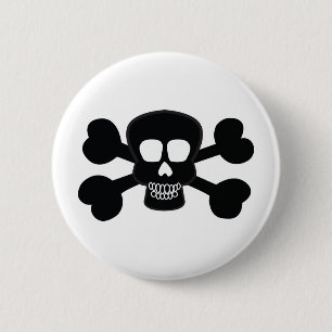 Badge Rond 5 Cm Crâne