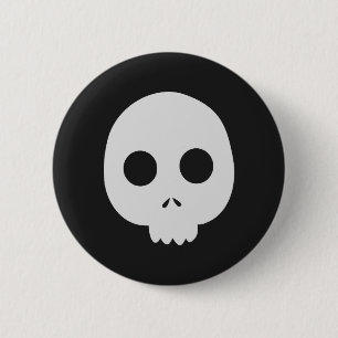 Badge Rond 5 Cm Crâne