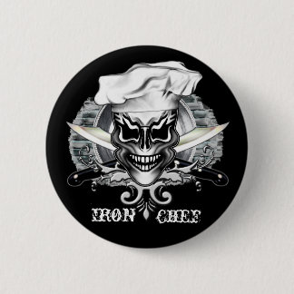 Badge Rond 5 Cm Crâne 1 de chef