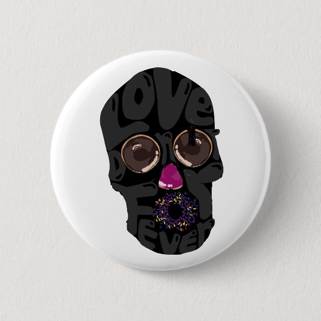 Badge Rond 5 Cm crâne-butée torique (Devant)
