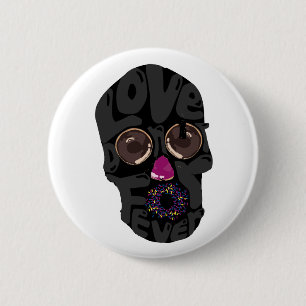 Badge Rond 5 Cm crâne-butée torique
