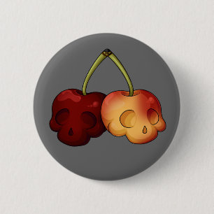 Badge Rond 5 Cm Crâne de cerisier doux