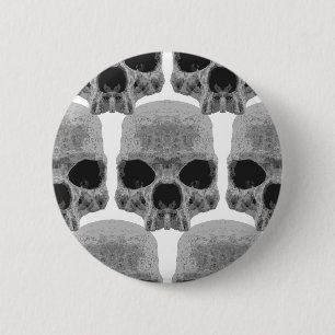Badge Rond 5 Cm crâne de goth