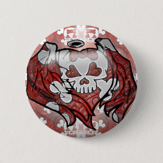 Badge Rond 5 Cm Crâne et os
