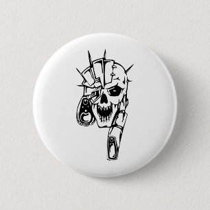 Badge Rond 5 Cm Crâne humain