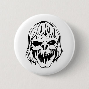 Badge Rond 5 Cm Crâne humain