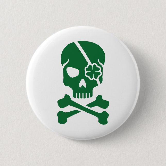 Badge Rond 5 Cm Crâne irlandais (Devant)