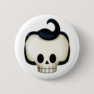 Badge Rond 5 Cm Crâne rebelle