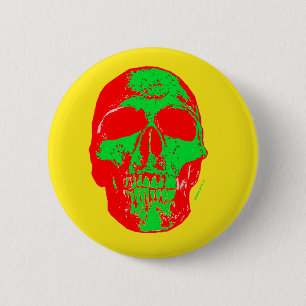 Badge Rond 5 Cm Crâne RGY